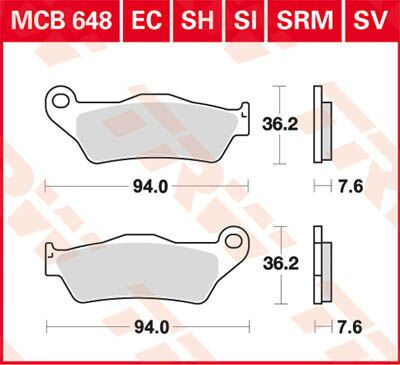 Placute-Frana-Standard-Offroad-Trw-Mcb648Ec-Fata