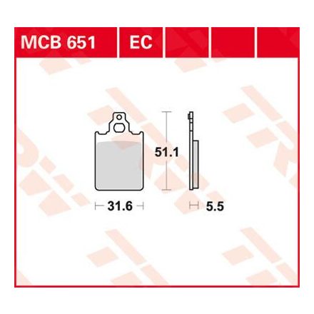 Trw Placute Frana Organic Scooter -125 Mcb651Ec