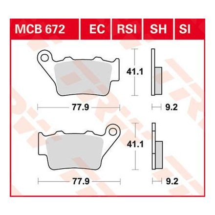 Placute-Frana-Standard-Offroad-Trw-Mcb672Ec-Spate