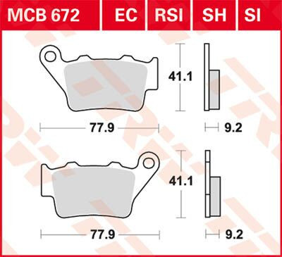 Placute-Frana-Standard-Offroad-Trw-Mcb672Ec-Spate