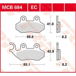 Trw Placute Frana Organic Scooter -125 Mcb684Ec