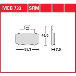 Plăcuțe frână organice TRW MCB733