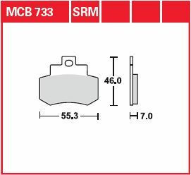 Trw Placute Frana Organic Street Mcb733