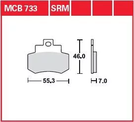 Plăcuțe frână organice TRW MCB733