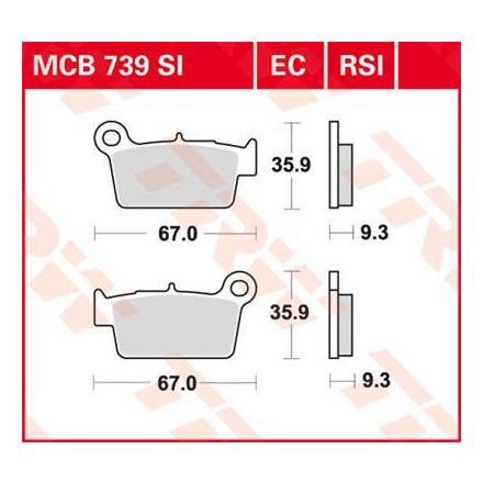 Placute-Frana-Standard-Offroad-Trw-Mcb739Ec-Spate