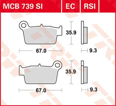 Placute-Frana-Standard-Offroad-Trw-Mcb739Ec-Spate