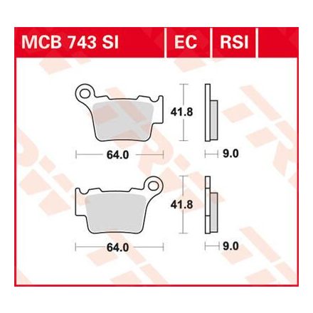 Placute-Frana-Standard-Offroad-Trw-Mcb743Ec-Spate