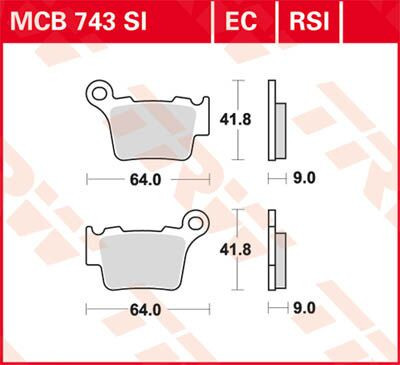 Placute-Frana-Standard-Offroad-Trw-Mcb743Ec-Spate