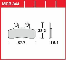 Trw Placute Frana Organic Street Mcb844