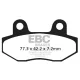 Plăcuțe frână organice EBC SFAC086