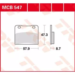 Plăcuțe frână organice TRW MCB547