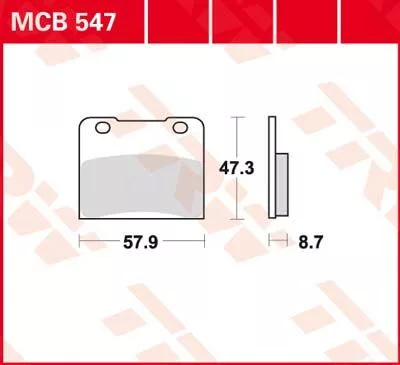 Plăcuțe frână organice TRW MCB547