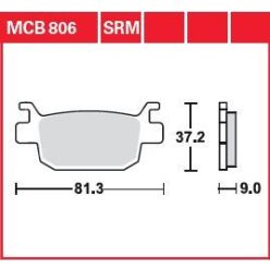 Plăcuțe frână organice TRW MCB806