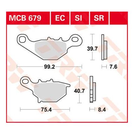 Placute-Frana-Standard-Offroad-Trw-Mcb679Ec-Fata