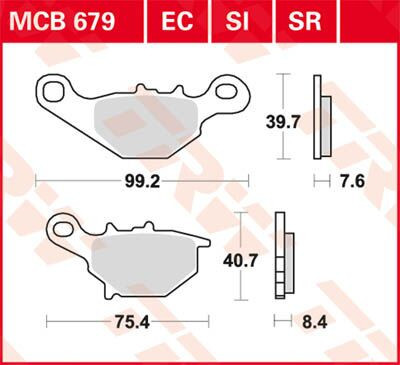 Placute-Frana-Standard-Offroad-Trw-Mcb679Ec-Fata