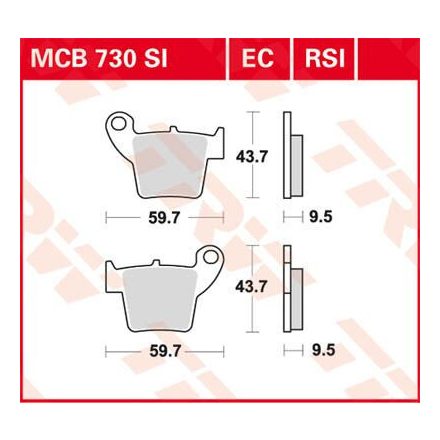 Placute-Frana-Standard-Offroad-Trw-Mcb730Ec-Spate