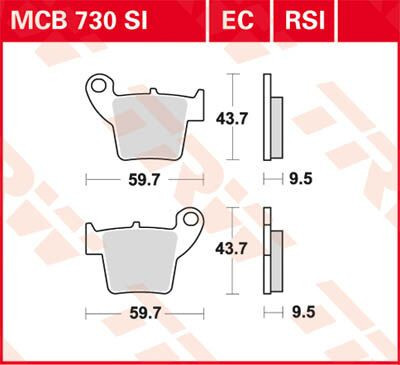 Placute-Frana-Standard-Offroad-Trw-Mcb730Ec-Spate