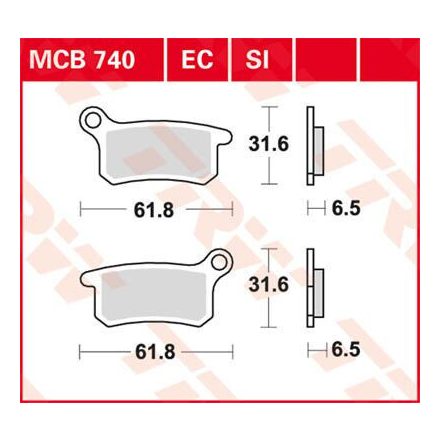 Placute-Frana-Standard-Offroad-Trw-Mcb740Ec-Fata