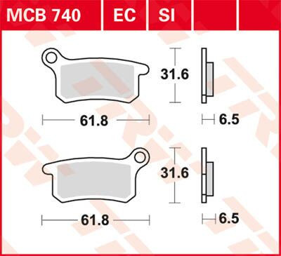 Placute-Frana-Standard-Offroad-Trw-Mcb740Ec-Fata