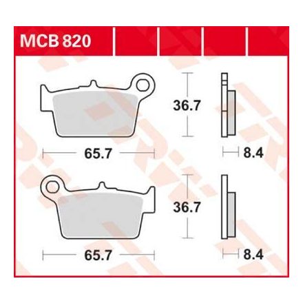 Trw Placute Frana Organic Street Mcb820