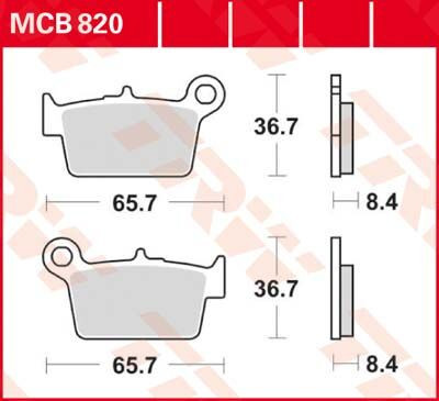 Trw Placute Frana Organic Street Mcb820