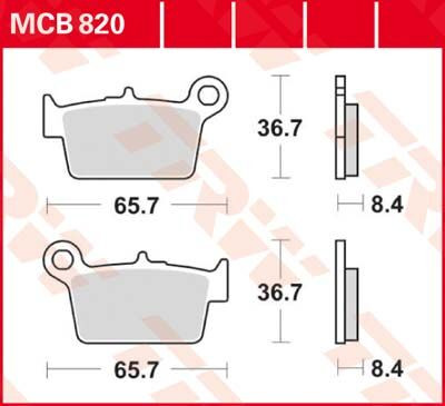 Placute frana TRW Organic MCB820