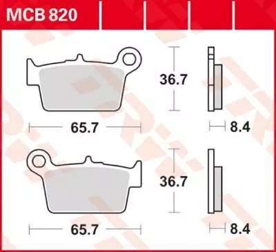 Plăcuțe frână organice TRW MCB820