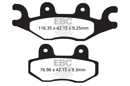 Plăcuțe frână carbon EBC FA484TT