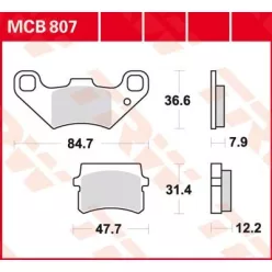 Plăcuțe frână organice TRW MCB807