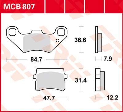 Trw Placute Frana Organic Street Mcb807