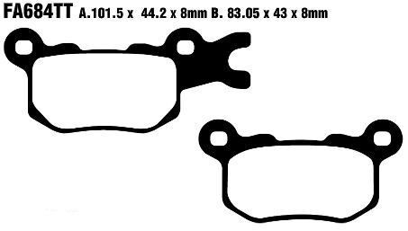 Ebc Placute Frana Carbon Tt Dirt Fa684Tt