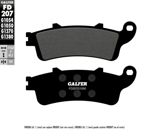 Placute frana GALFER Semi Metalic Scuter FD207G1050