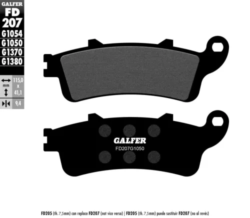 Plăcuțe frână Galfer organice FD207G1050