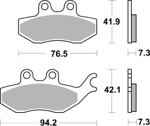 Plăcuțe frână organice SBS 173HF