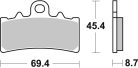 Sbs Placute Frana Car/Cer 877Hf