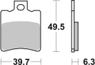 Plăcuțe frână organice SBS 123CT
