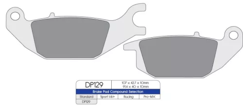 Plăcuțe frână DP Brakes sinterizate DP129