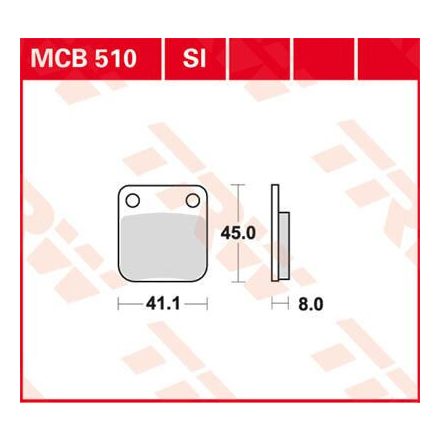 Placute-Frana-Sinter-Si-Trw-Mcb510Si-Fata