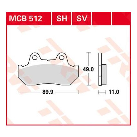 Placute Frana Trw Mcb512Sv Mcb512Sv