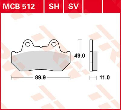 Placute frana TRW Sinter Fata MCB512SV