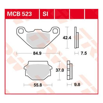 Placute-Frana-Sinter-Si-Trw-Mcb523Si-Spate