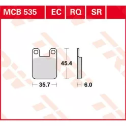 Plăcuțe frână sinterizate TRW MCB535RQ