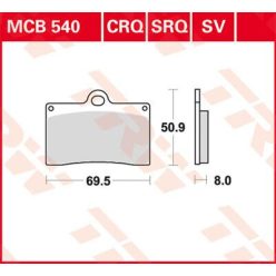 Placute-Frana-Sinter-Fata-Trw-Mcb540Sv-Fata