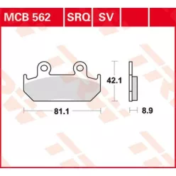 Plăcuțe frână sinterizate TRW MCB562SV