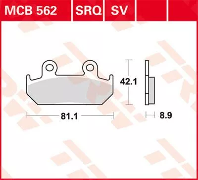 Plăcuțe frână sinterizate TRW MCB562SV