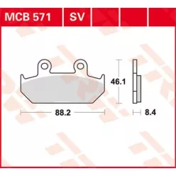 Plăcuțe frână sinterizate TRW MCB571SV