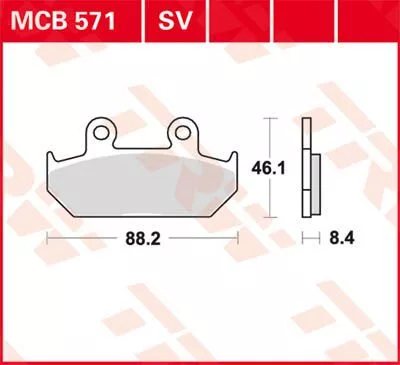 Plăcuțe frână sinterizate TRW MCB571SV
