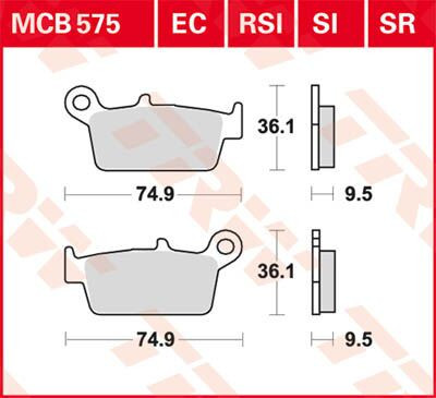 Placute-Frana-Sinter-Si-Trw-Mcb575Si-Spate