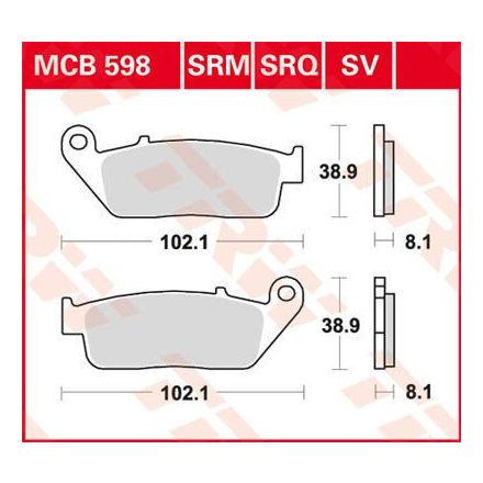 Placute-Frana-Sinter-Fata-Trw-Mcb598Sv-Fata