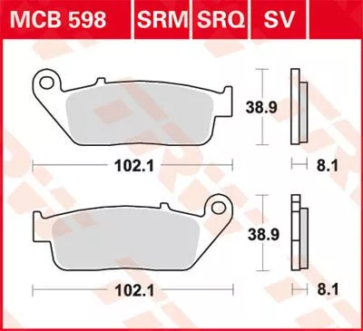 Placute-Frana-Sinter-Fata-Trw-Mcb598Sv-Fata